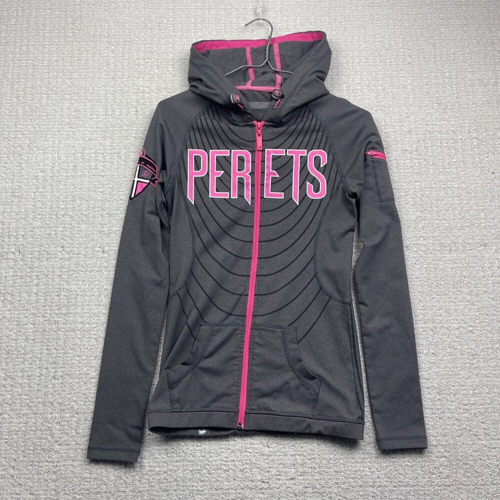 Women's Charcoal & Pink Zip Hoodie